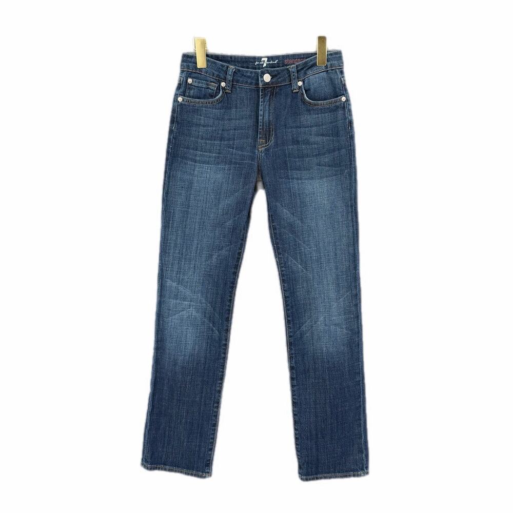 7 For all Mankind Youth Kids 14 Standard Medium Wash Straight Leg Everyday Jeans